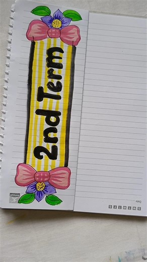 Day -1/15 Notebook 2nd term divider #coverpage #aestheticnotes #shorts