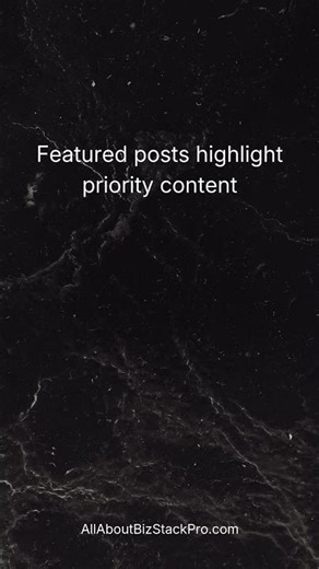 Not every post should be featured
