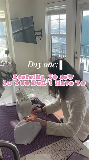 Day 1 of learning to sew: fabric baskets were easier than I expected?? 🧵🧺 Beginner-friendly actually useful! #learningtosew #beginnersewing #sewingtutorial #fabricbasket