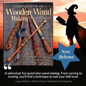 Magic loving muggles need this book! In the first-ever guide for muggles to making wands, you’ll learn how to hand carve, power carve, wood turn, and scroll saw 20 unique projects that are sure to delight and manage mischief: https://bit.ly/3iHLgVX | Woodcarving Illustrated Magazine
