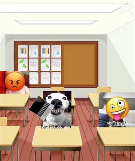 This computer doesn’t work!#funny #dog #emoji#school #computer