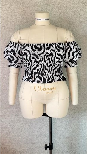 Made a cute off the shoulder SHIRRED top with puffy sleeves