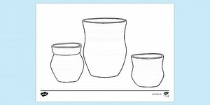 Bell Beaker Pottery Colouring Sheet