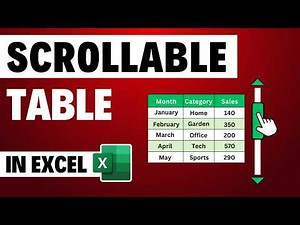 Excel Scroll Bar Tutorial That Will Make Your Tables 10x Better!