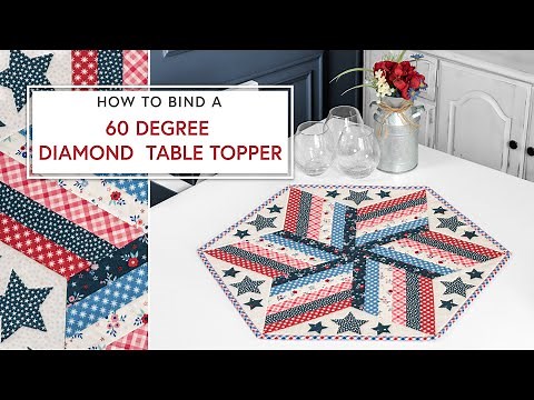 How To Bind a 60 Degree Diamond Table Topper | Shabby Fabrics