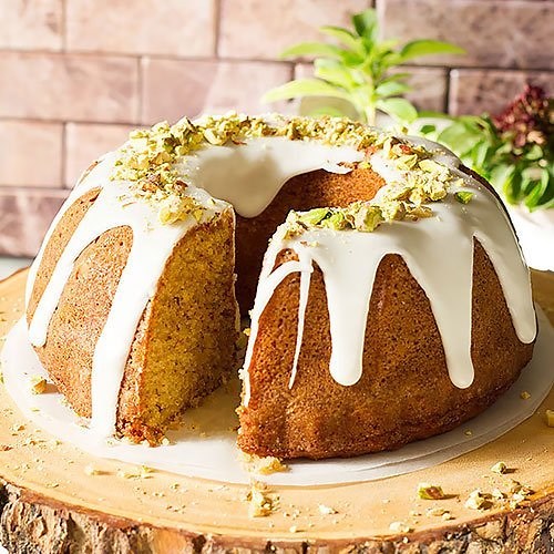 Pistachio Cake Made from Scratch