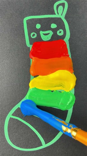 Painting a Colorful Christmas Stocking and Counting 1 to 7 🎄🎨 #kids #fun #art #gouache