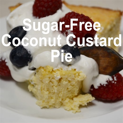 148K views · 794 reactions | This Delicious Sugar-Free Crustless Coconut Custard Pie is dairy free, gluten free and low carb! | SugarFreeMom.com | Facebook