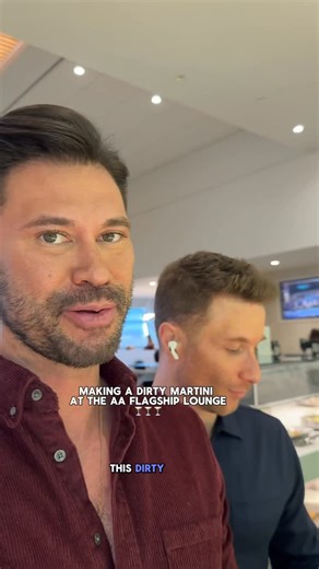 Chris Kahle on Instagram: "Make your own dirty martini at the AA Flagship lounge is happening! I’ll sponsor it lol:) tbh it was good! @americanair #dirtymartini #makeyourown #americanairlines #dallaslife"