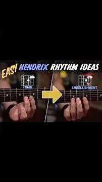 Hendrix rhythm ideas within triads - see related video for full lesson