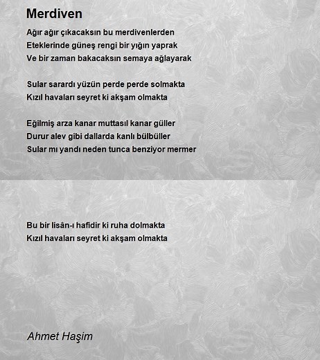 Merdiven Şiiri - Ahmet Haşim