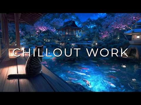 Chillout Music for Work | Midnight Kyoto Zen Garden | Calm focus for Productivity | 3 Hour