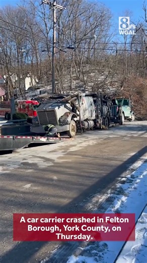 Car carrier crashes in Felton Borough, York County