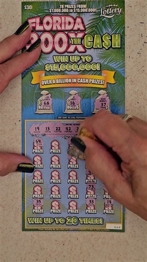 5X 300X The Cash 2 5X Win #scratchoffticket #fypシ #fyp #scratching #scratchoff #floridalottery #win