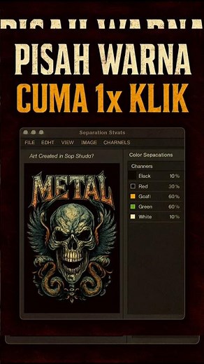 Pisah Warna Sablon Manual Cuma 1x Klik! #rumahfrozterz #shorts #separationstudio