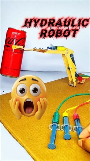 Hydraulic powered robotics project gadget #ElectricProject #instalike #dcmotor #automobile #shorts