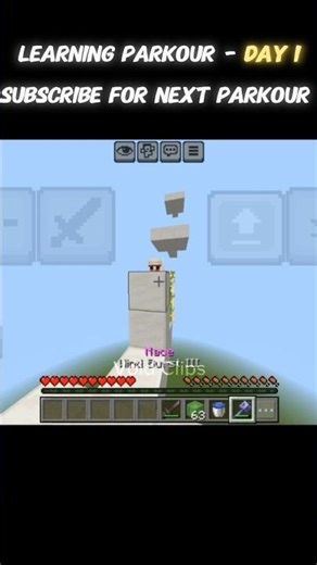 Learning Parkour Day-1.🥵. #shorts #viral #minecraft