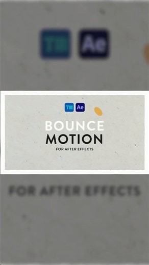 Bounce Motion for After Effects #motiongraphics #aftereffects #bounce
