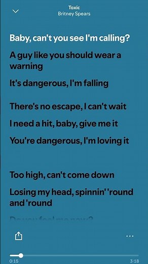 Britney Spears - Toxic (Lyrics) #lyrics #britneyspears #toxic
