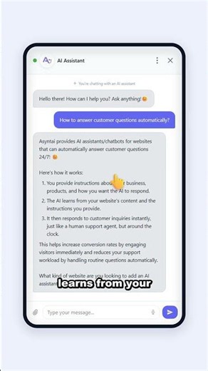 How to Answer Customer Questions Automatically with AI (Asyntai Demo)