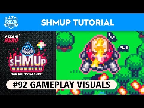 Making an Advanced Shmup #92 - Gameplay Visuals - Pico-8 Hero