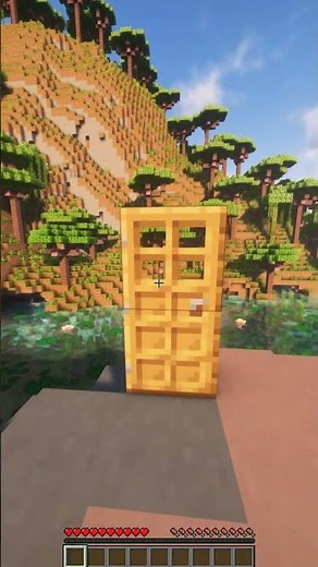 how to open a door in minecraft