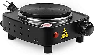 Hot Plate for Candle Making, Black Color Electric Hot Plate for Melting Wax, Chocolate, Candy and More