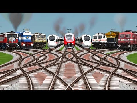 9 Indian Railways Game Video Bumpy Railroad Tracks || Train Journey || Train Simulator