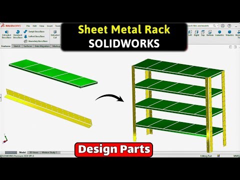 Sheet Metal Rack Design in SOLIDWORKS | Base Plate & Stand Modeling Tutorial