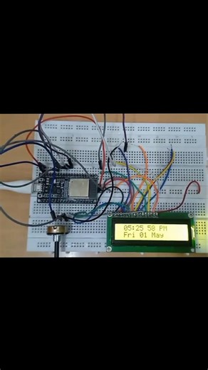 smart clock using esp32 and lcd #youtubeshorts #shorts #esp32 #arduino