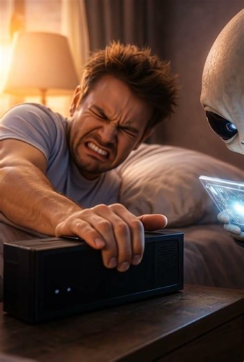 Day 2 on Earth — Alien Confused About Alarm Clocks #alien #human