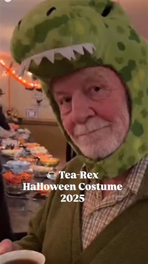 Masha on Instagram: "Tea ☕️ Rex costume #halloween #2025"