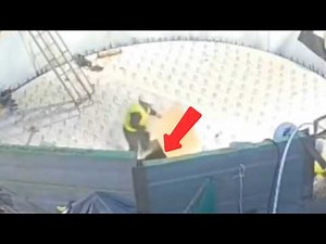 💀WORKER FALLS INTO A HOLE AT A CONSTRUCTION SITE
