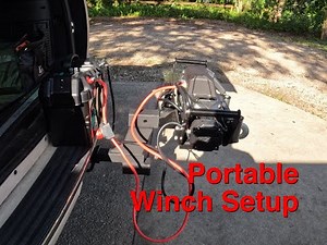 My Portable Winch Setup for U-Haul Car Hauler Trailer