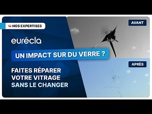 Comment réparer un impact sur verre? Réparer un impact sur vitrine. Consolidation du verre Eurécla.