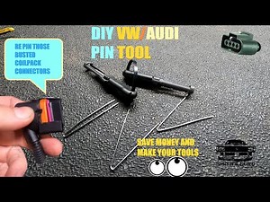 vw pin tool (terminal release tool) making your own for free and repairing broken harness plugs