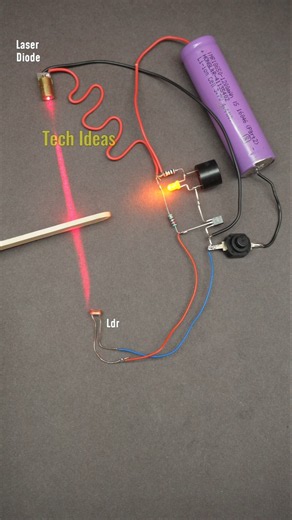 Laser security alarm circuit #lasersecurity #laseralarm #electronics #diy #security