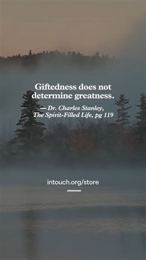 God measures greatness by fruit, not performance. It’s not about what we can do in our own strength—but about the work He does through us. Stay rooted in Him and let your life bear lasting fruit. To get your copy of "The Spirit-Filled Life", visit https://store.intouch.org/ | In Touch Ministries