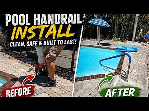 Installing a Pool Handrail the EASY Way 💪 | Safe & Solid DIY Upgrade + Decking repair