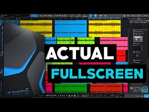 Studio One 5 - Actual Full Screen (No File Bar) 👍