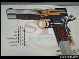 Animation of a 1911 pistol's operation on Make a GIF