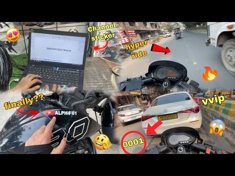 Finally 😍 channel name likhva dia 👀 || hyper riding 🤫 || VVIP mercedes spotted 😱 @ALPH461vlogs