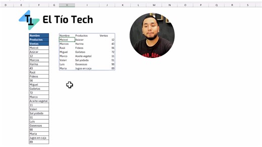 Método sencillo para crear tablas a partir de tus datos 🧩📄 #ElTioTech #Excel #excellence #exceltutorial #shorts | El Tio Tech