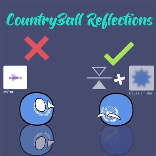 Reflection Tutorial By ‪@Samar_CB‬ #countryballs #animation #alightmotion