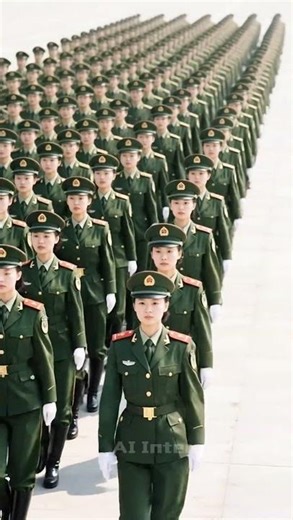 Multiple Female Squads Marching Most震撼