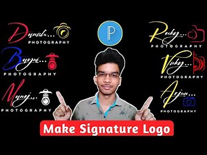 How to make Photography Signature Logo with PixelLab | Stylish Signature Logo On Mobile |
