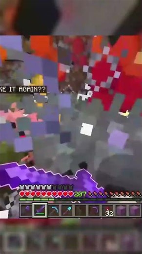 I turned into a silver fish spawner #Minecraft