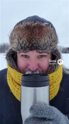 Freezing in -6 weather #freezing #stalactites #cold #bundle #scarf