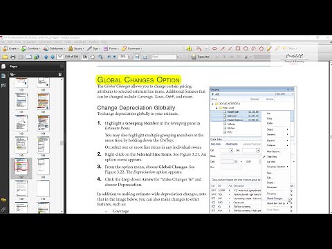 Xactimate - Global Changes