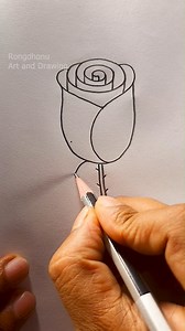 89K views · 752 reactions | Easy Rose Drawing Tutorial | Simple Pencil Sketch Art for Beginners | Rongdhonu Art and Drawing | Facebook